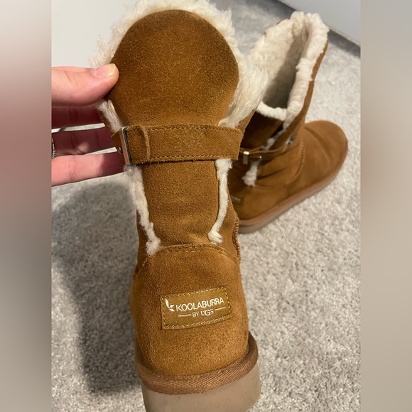 Koolaburra by UGG Strap Boots Size 8 Chestnut - Picture 3 of 8